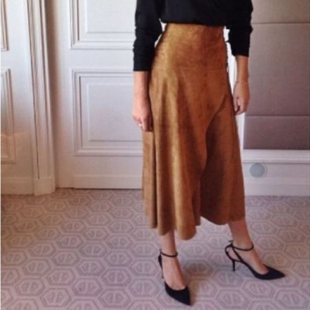 June Suede Leather skirt
